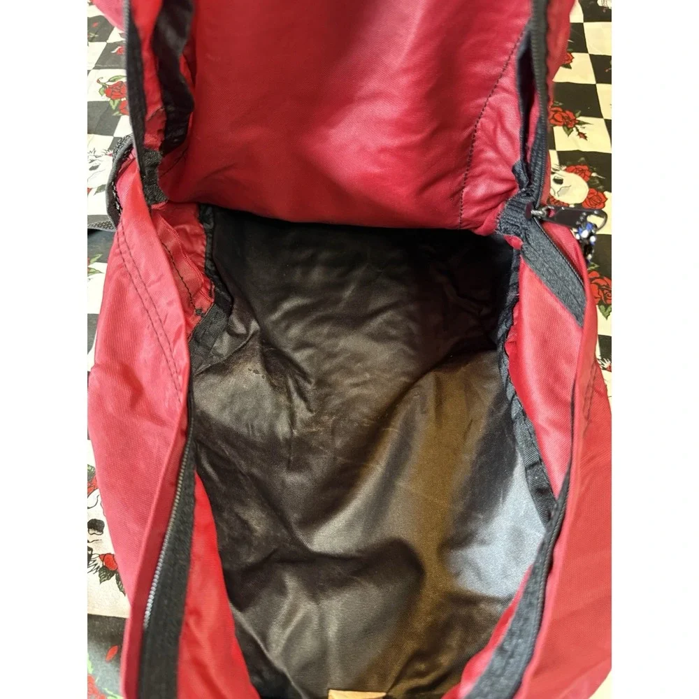 Vintage Wolf Creek Backpack Red Black School Travel Bag‎ 16x20